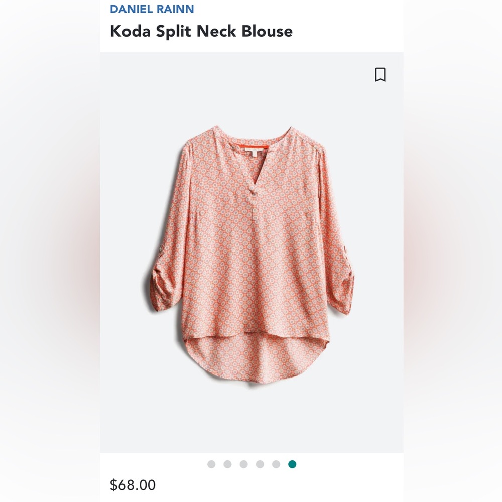 Daniel Rainn Koda Split Neck Blouse XXL